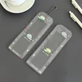 Porte-cartes photo pailleté en PVC avec motifs desserts et chaîne à billes argentée - 甜点冰淇淋款 / Vert