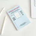 Light blue aesthetic notebook with a clear PVC cover and inspirational typography - Blue