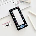 Carpeta negra de PVC para fotocards con alas de ángel y estrellas para colecciones - Negro