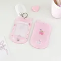 Pink retro flip phone style acrylic photo card holder with cherry and star patterns - Large Flip Phone Style (Pink Cherry Pattern)