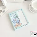 Cute green cartoon photo card binder with bear design and Cold Summer text - Cold Summer Style / Green