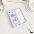 Light blue cartoon photocard album with carousel unicorn and transparent window slot - Cute Angel Style / Blue