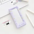 Purple angel wings photocard holder with window for idol cards and polaroid photos - Purple