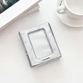 Mini album per fotocard argento specchiato con stella blu per riporre idol card - Stella blu