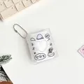 Glitter mini PVC photo card binder with heart window and cute cat design and silver chain - Dream