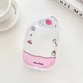 Pink dessert themed PVC organizer bag with cute cake illustrations and metal clip - Cherry