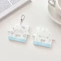 Set de porte-cartes en acrylique en forme d'étoile avec découpe en cœur et chaîne - Blanc