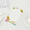 Tarjeta decorativa con diseño de agua de limón y texto Mornkaka para empaquetado - Espalda de Limón Rosa