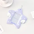 Tarjetero morado en forma de estrella con alas blancas y cadena plateada - Púrpura