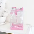 Bolsa de PVC transparente con diseño de fresa rosa y asas de algodón suave - Pequeño Rosa Fresa