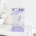 Bolsa transparente púrpura para muñecas con diseño de tarta y asa de PVC para transporte - Pequeño Púrpura Pastel