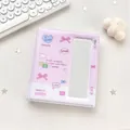 Light purple heart-shaped collect book with transparent window for photo storage - Pink Bowknot