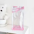 Pink strawberry drink box style transparent plush doll storage bag with metal handle rivets - Large Pink Strawberry