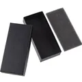 Elegant black rectangular watch gift box with textured finish and protective sponge - Black Rectangular