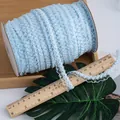 Nastro di pizzo elastico azzurro da 1,5cm per cucito creativo e bambole DIY - Celeste