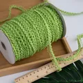 Nastro di pizzo elastico verde da 1,5 cm con texture plissettata per bambole fai-da-te - Verde mela