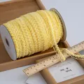 Nastro elastico giallo a corona da 1,5cm con paillettes per decorazioni fai-da-te - Giallo Limone
