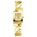 Elegante orologio da donna vintage dorato con quadrante quadrato e bracciale a catena geometrica - Oro