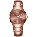 Detalle de la esfera del reloj en oro rosa con visualización de fecha y diamantes - Oro Rosa Hombre