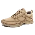 Mocassins pour hommes en cuir kaki avec semelles antidérapantes pour les loisirs - EU 38 / Sable