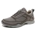 Mocassins décontractés pour hommes en daim taupe avec semelle en caoutchouc - EU 38 / Gris