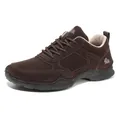Mocassins pour hommes en daim marron foncé faits main avec semelle en caoutchouc durable - EU 38 / Café