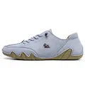 Men's low-top casual shoes in light blue nubuck leather with a non-slip rubber sole - 35 / Sky Blue (F8009)