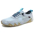 Men's light blue breathable mesh outdoor shoes with durable rubber traction sole - EU 37 / Sky Blue