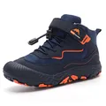 Outdoor-Wanderschuhe für Kinder in Dunkelblau und Orange mit Klettverschluss - EU 34 / Blau