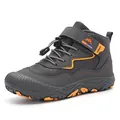 Graue und orangefarbene Kinder-Outdoor-Schuhe mit Mesh und rutschfester Sohle - EU 34 / Grau