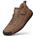 Bottes martin marron foncé pour hommes avec semelles en caoutchouc antidérapantes - 38 / Kaki