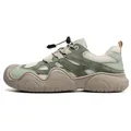 Outdoor sneakers in green suede and breathable mesh with elastic drawstring toggle - EU 35 / Green