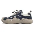 Outdoor leather sneakers in navy and grey mesh with non-slip rubber soles - EU 35 / Blue
