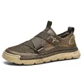 Sandales de plein air marron pour hommes en mesh respirant avec semelle en caoutchouc antidérapante - EU 38 / Kaki