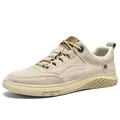 Breathable beige suede men's casual shoes with honeycomb sole design for summer style - EU 38 / Sand