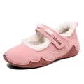 Chaussures d'hiver roses doublées de polaire avec bride velcro pour femme au chaud - EU 38 / Style Doublé Polaire / Rose