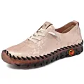 Women beige casual flats with floral embossing and durable soft non-slip rubber sole - EU 38 / Pink