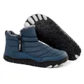 Waterproof navy snow boots with plush lining and anti-slip rubber sole for men outdoors - EU 40 / Dark Blue