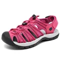 Women's outdoor closed-toe sports sandals in rose pink with non-slip rubber soles - EU 38 / Rose Red