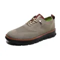 Herren Slipper aus khakifarbenem Strickgewebe mit brauner Lederzunge und Schnürung - Schwarz Khaki
