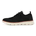 Men's breathable mesh sneakers in black and white with thick soles and lace-up design - EU 39 / White Base Black