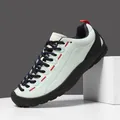 Zapatillas retro para mujer en ante azul grisáceo con detalles rojos y suela gruesa - EU 35 / Verde menta