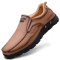 Scarpe casual in pelle marrone da uomo per escursioni con suola sportiva in gomma - EU 37 / Marrone