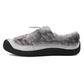 Winter warm gray faux fur loafers with protective rubber toe and anti-slip sole - EU 38 / Gray