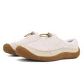 Women's warm outdoor plush loafers in cream white with adjustable toggle drawstring - EU 38 / White (Lamb Wool Look)