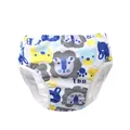Detail der Baby-Schwimmwindel mit Cartoon-Löwenprints und elastischen Taillenkanten - 2XL / Unterteile / Blauer Löwe