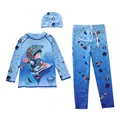 Ensemble de bain 3 pièces anti-UV pour garçons avec motif astronaute et pantalon - 2XL / Style Explorer le Monde