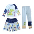 Dettagli del costume da bagno 3 pezzi per bambini con stampa dinosauro e spazio - Dinosauro interstellare (D87-20BW)