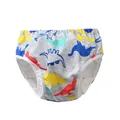 Wasserdichte Baby-Schwimmwindel mit buntem Dinosaurier-Print und elastischem Bund - 2XL / Unterteile / Grauer Bunter Dinosaurier