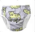 Wasserdichte Baby-Schwimmwindel in Lila mit süßem gelbem Leopardenmuster und weißem Rand - XL (13-17 jin) / Unterteile / Grauer Gelber Leopard (690)